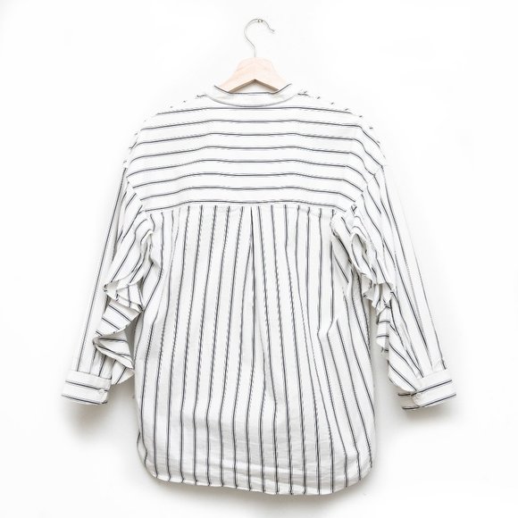 Joie Striped Button Down Long Sleeves Blouse - Picture 6 of 6